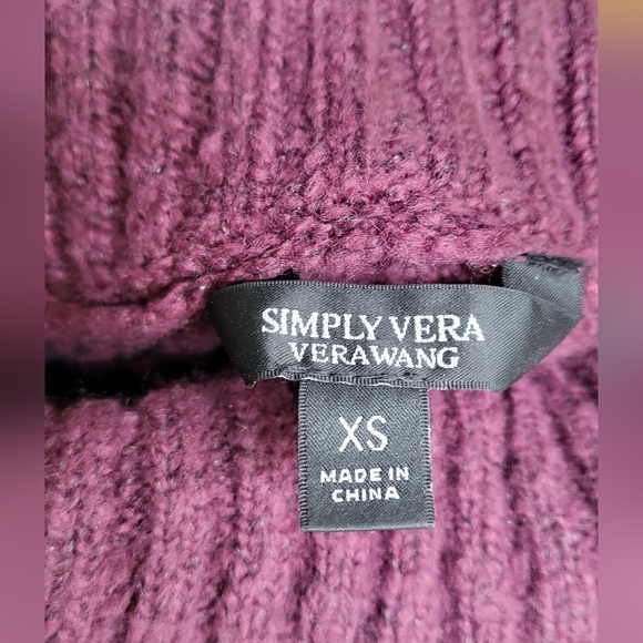 Simply Vera by Vera Wang Oversized Ribbed Turtleneck Sweater size XS - Picture 4 of 6